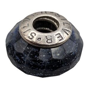 PANDORA FASCINATING IRIDESCENCE BLUE MURANO GLASS STERLING SILVER